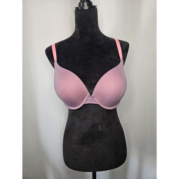 38D Bra Victoria Secret Padded Perfect Coverage Bra Light Pink NWOT Y2K - Picture 1 of 6